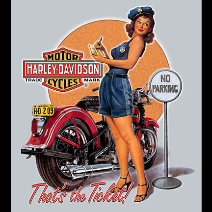 Classic Motorcycle Pin Up 4